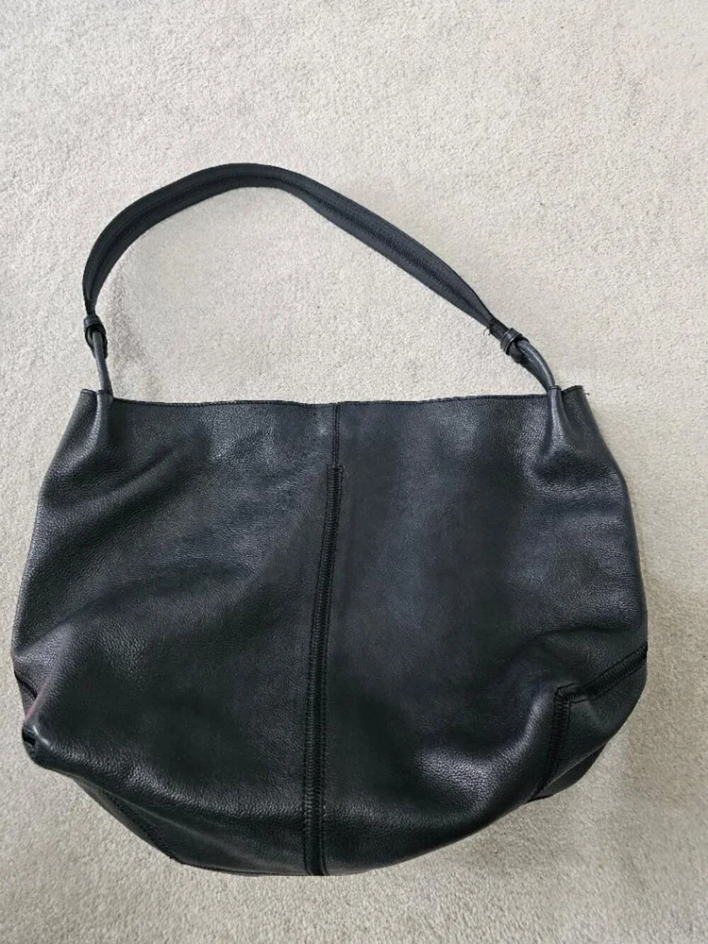Latico Leather Lyons Tote Bag black leather hidden cell pocket